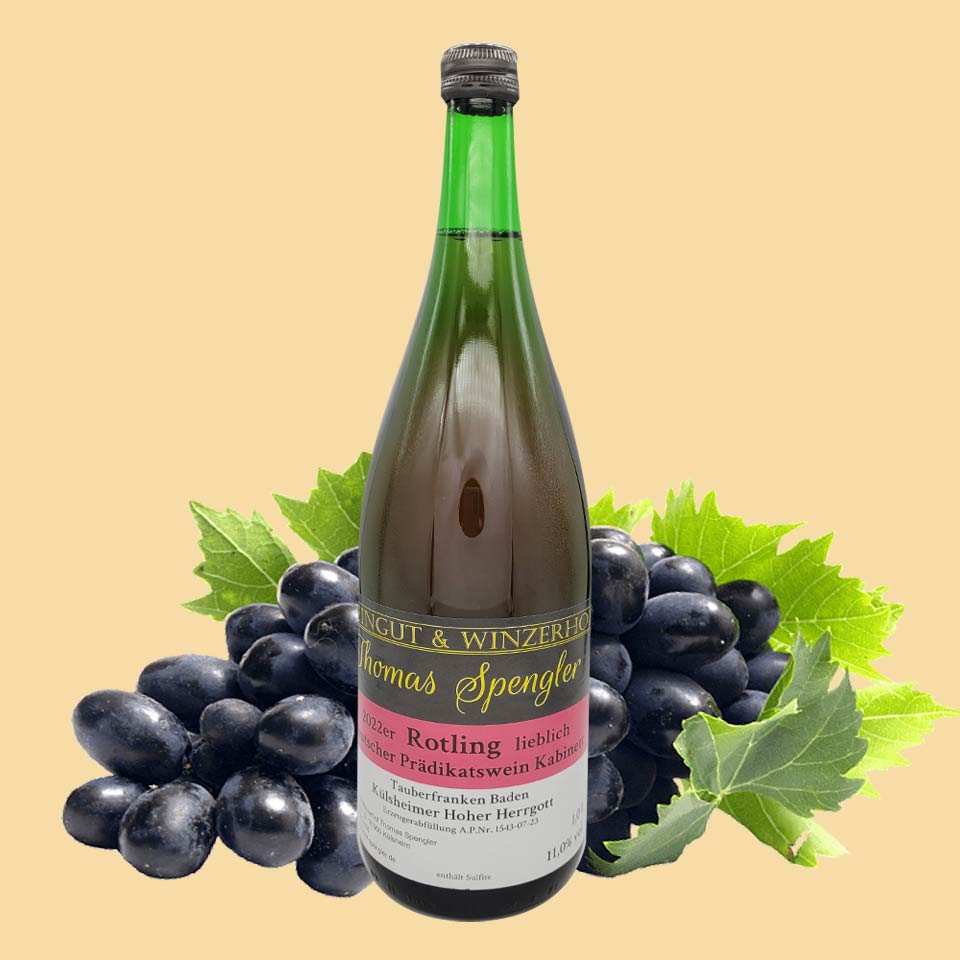 2022er Rotling - lieblich - 1L Flasche mit Etikett